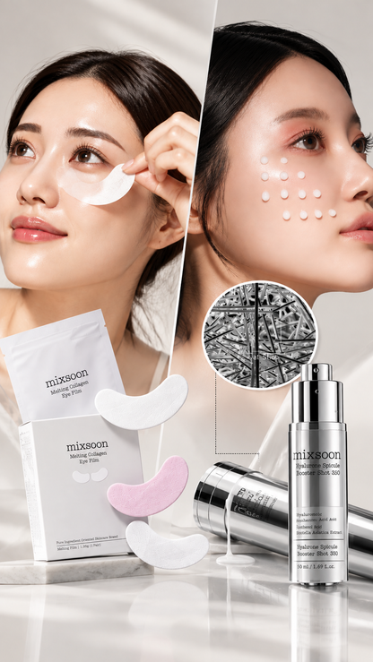 Kit Booster Antiage Mixsoon Peptide Cica Hyalshot + Melting Collagen Eye Film